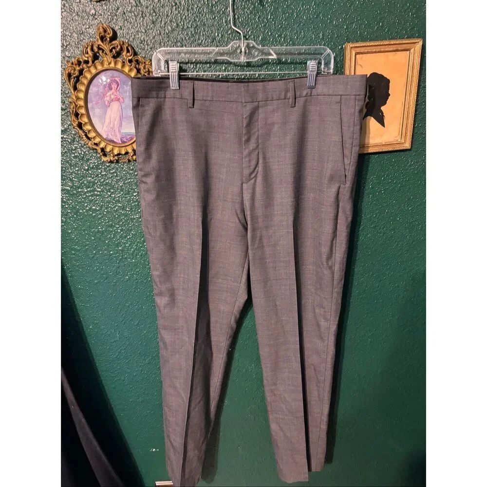 J.Crew Bowery Pants Mens 34 x30 Gray Wool Blend